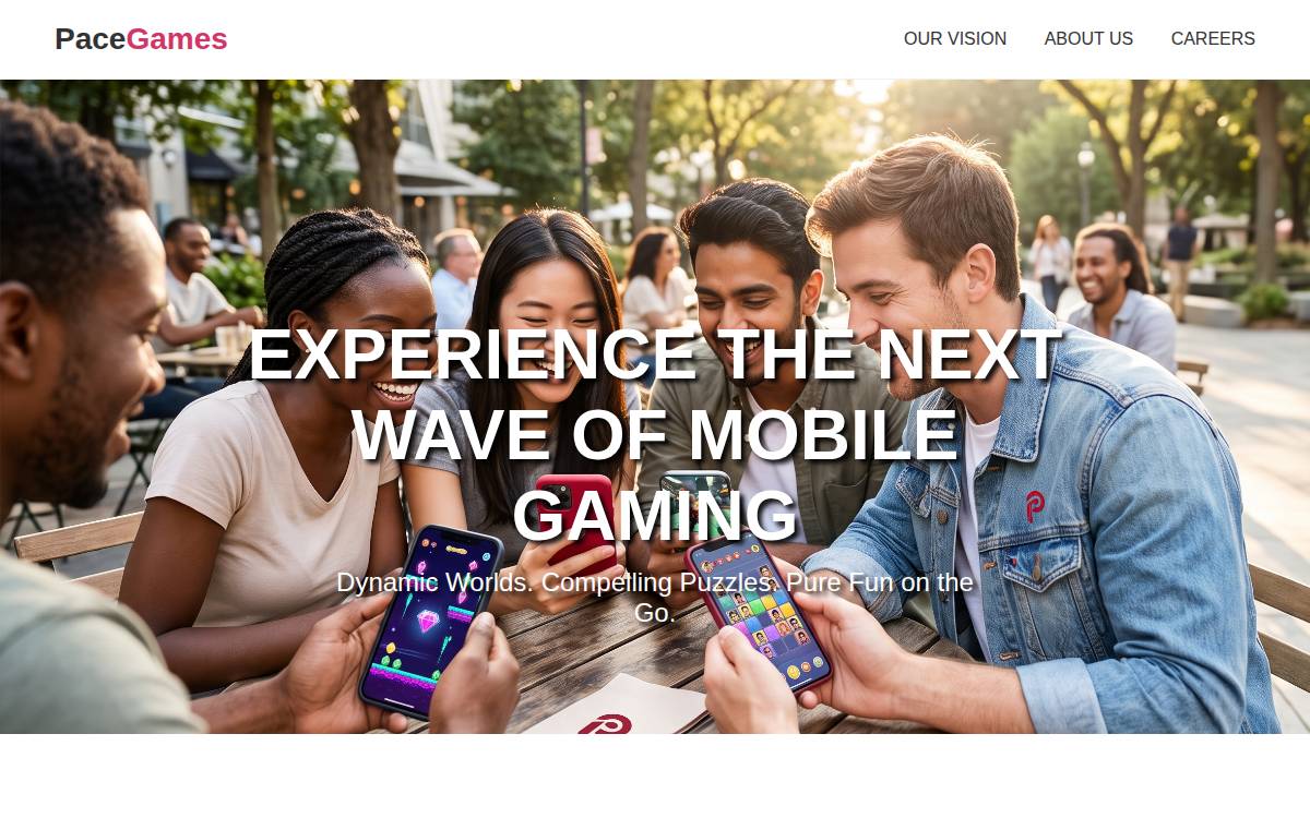 Pace Games website preview