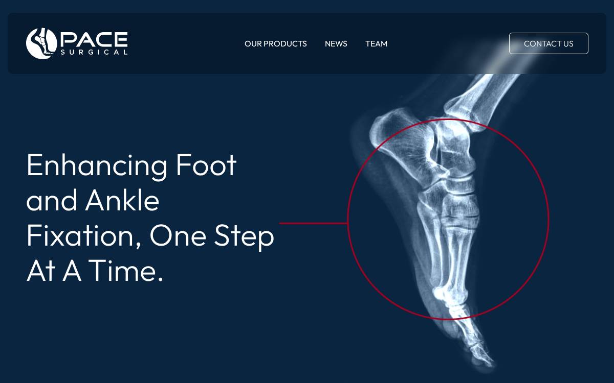 Pace Surgical website preview