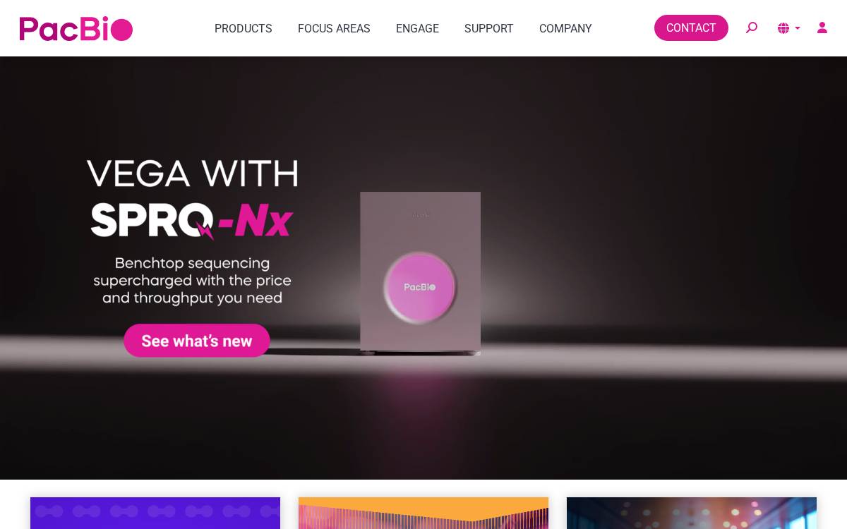 Pacific Biosciences of California website preview