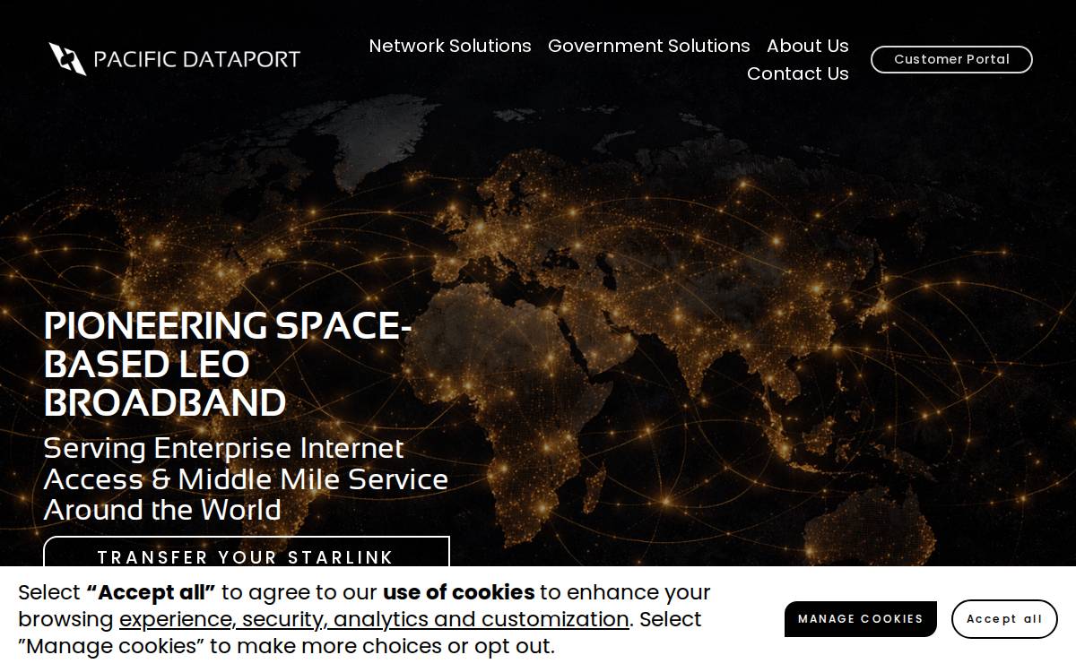 Pacific Dataport website preview