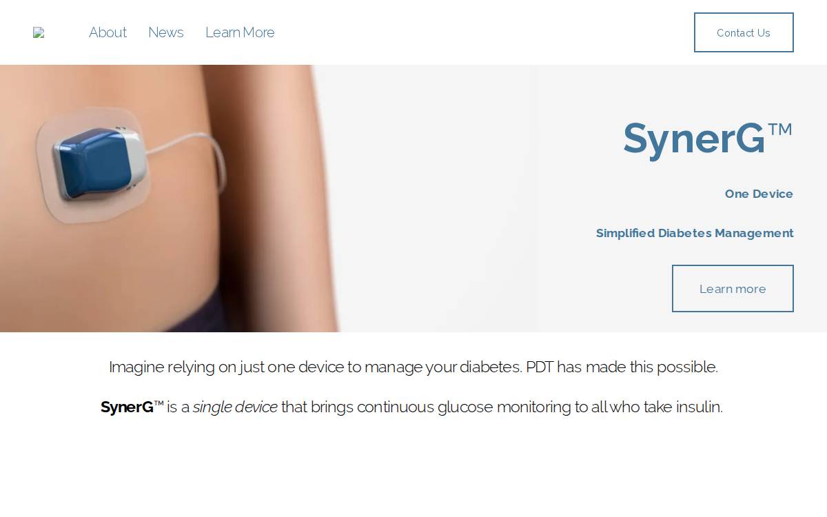 Pacific Diabetes Technologies website preview