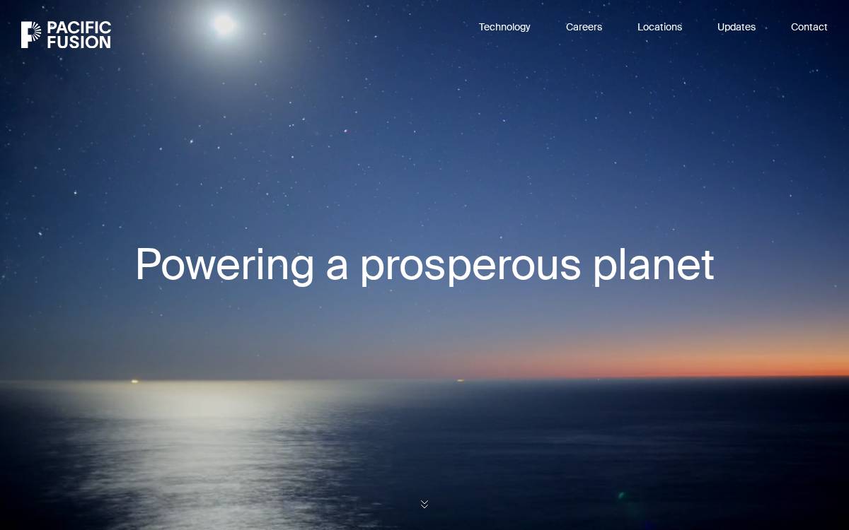 Pacific Fusion website preview