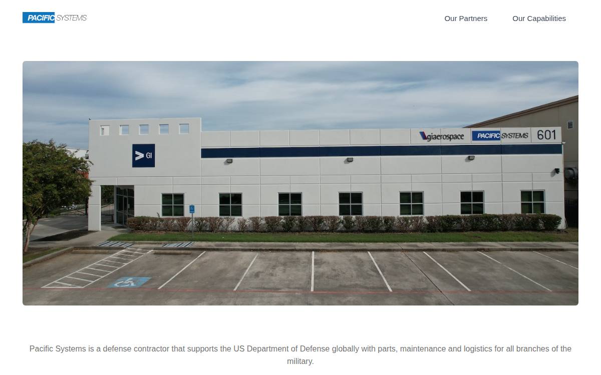 Pacific Systems website preview