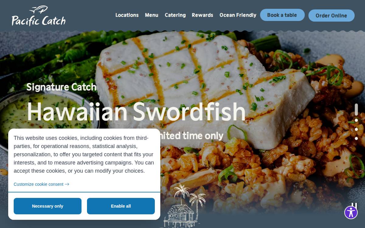 Pacific Catch website preview
