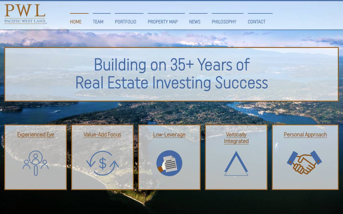 Pacificwestland website preview