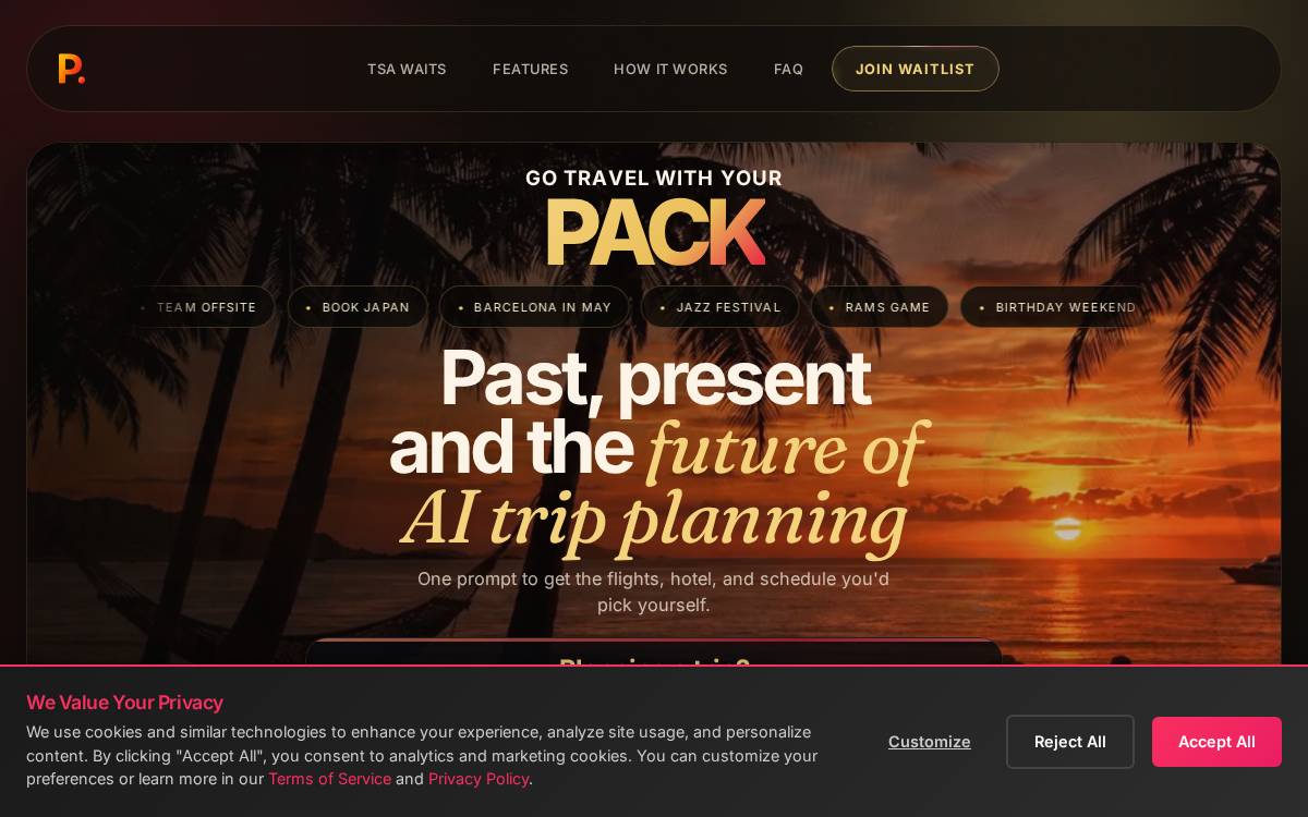 Pack website preview