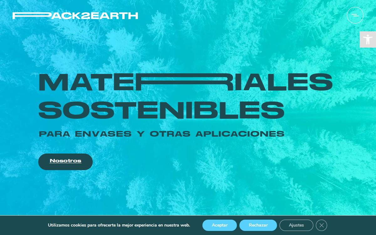 Pack2Earth website preview