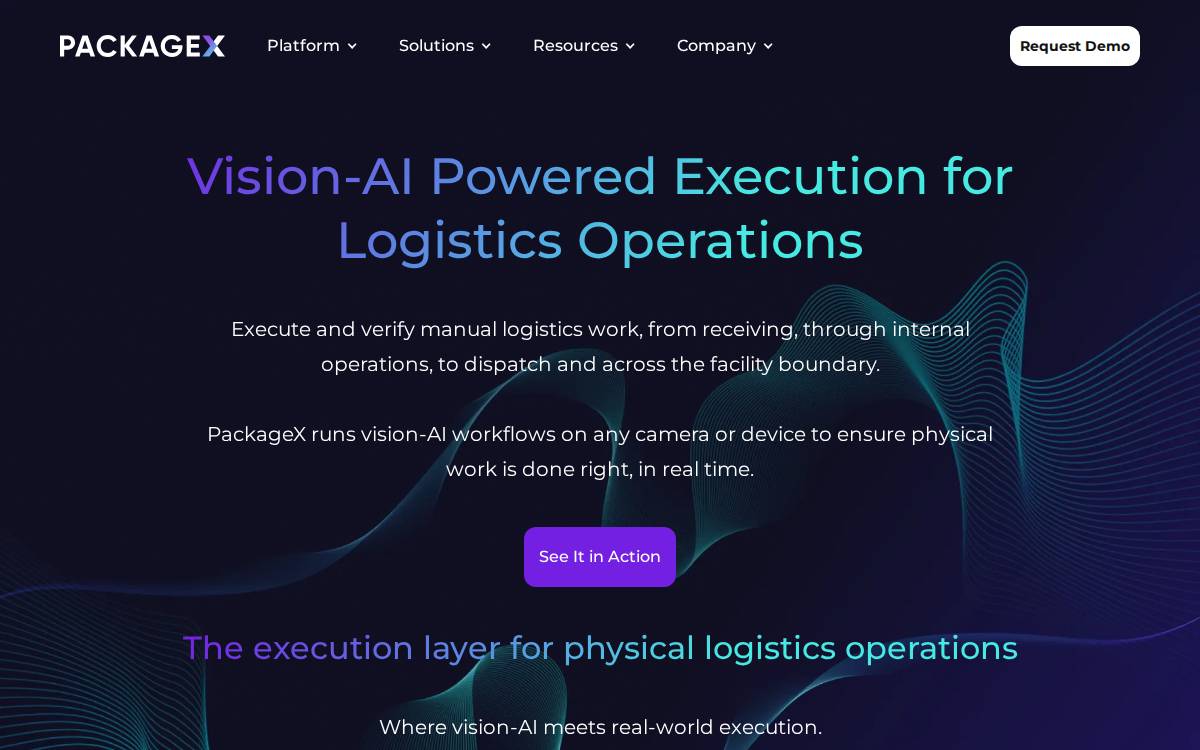 PackageX website preview