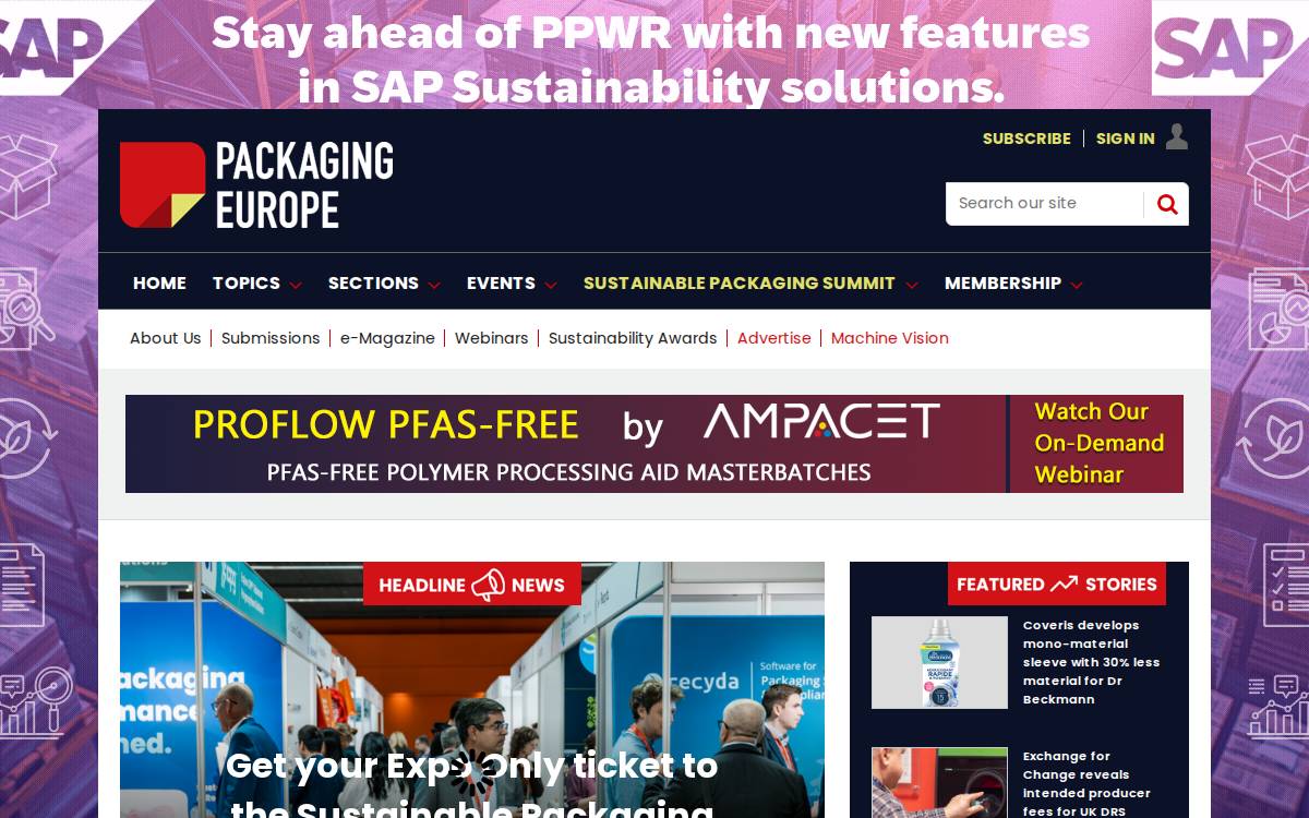 Packagingeurope website preview