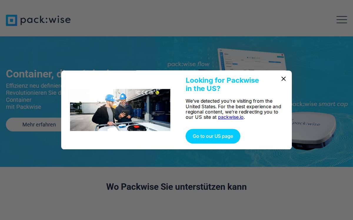 packwise website preview