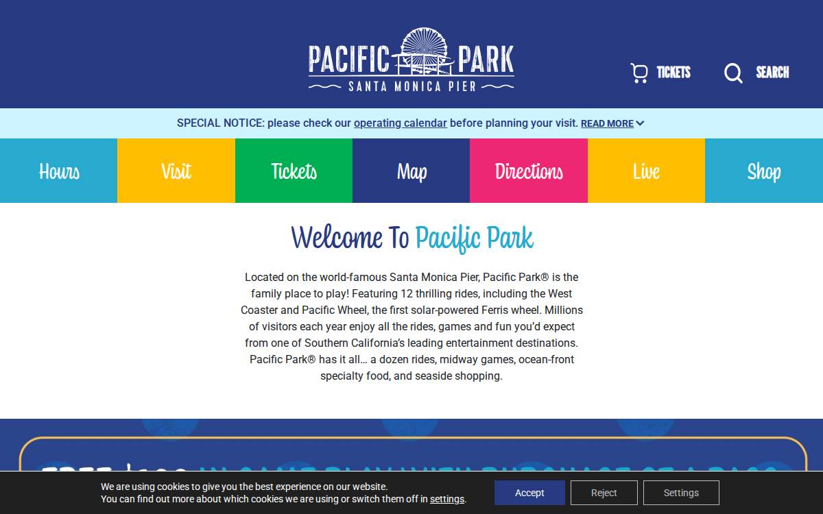 Pacpark website preview