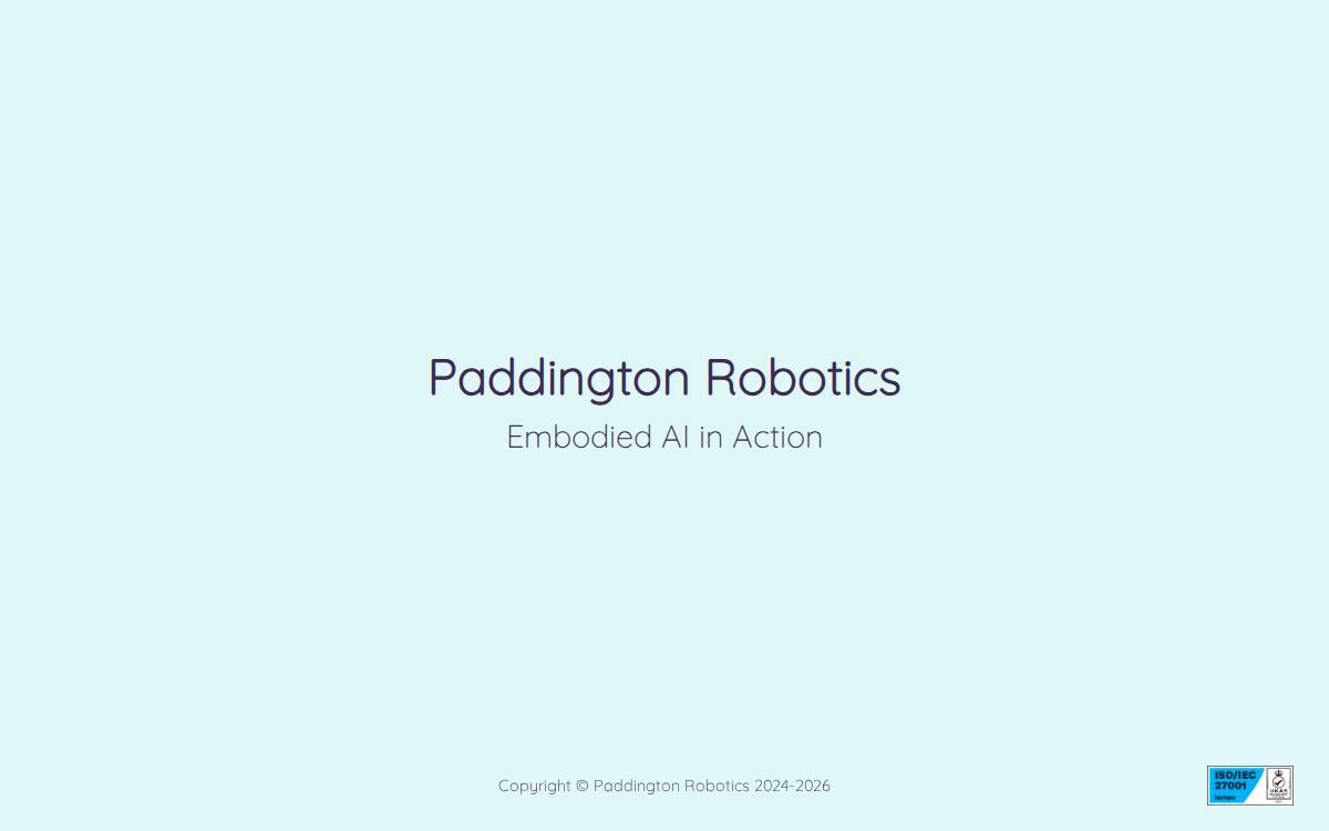 Paddington Robotics website preview