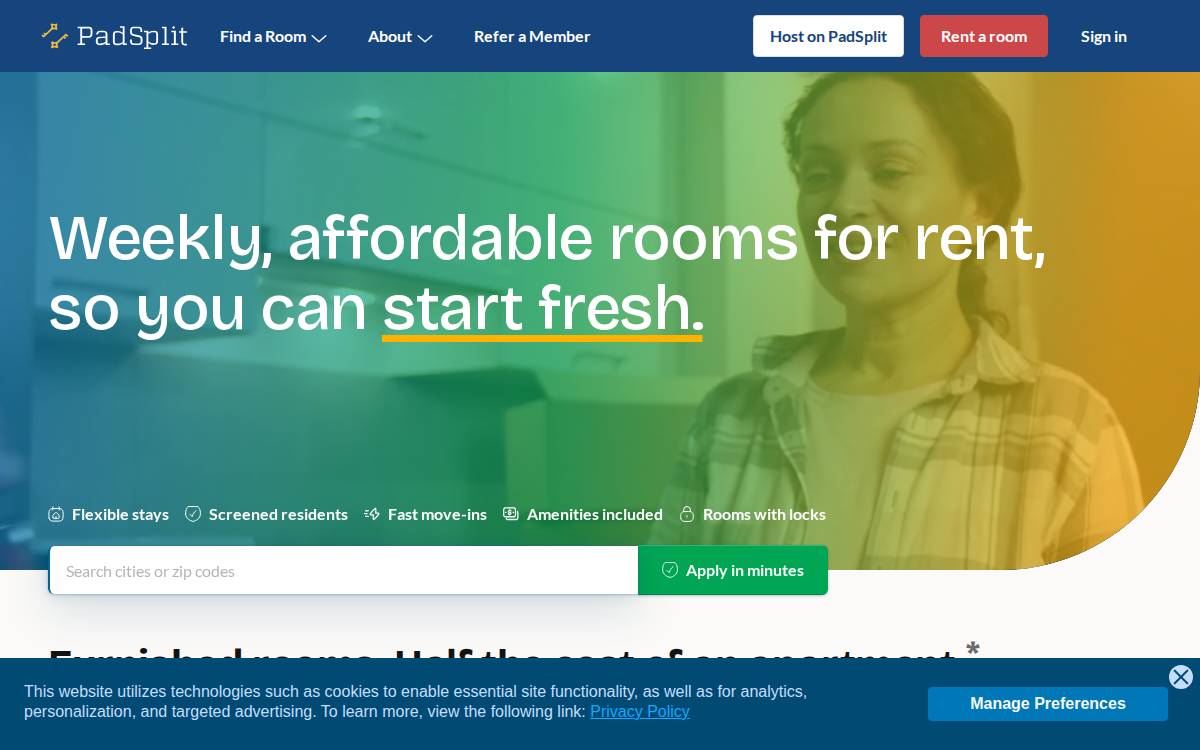 PadSplit website preview