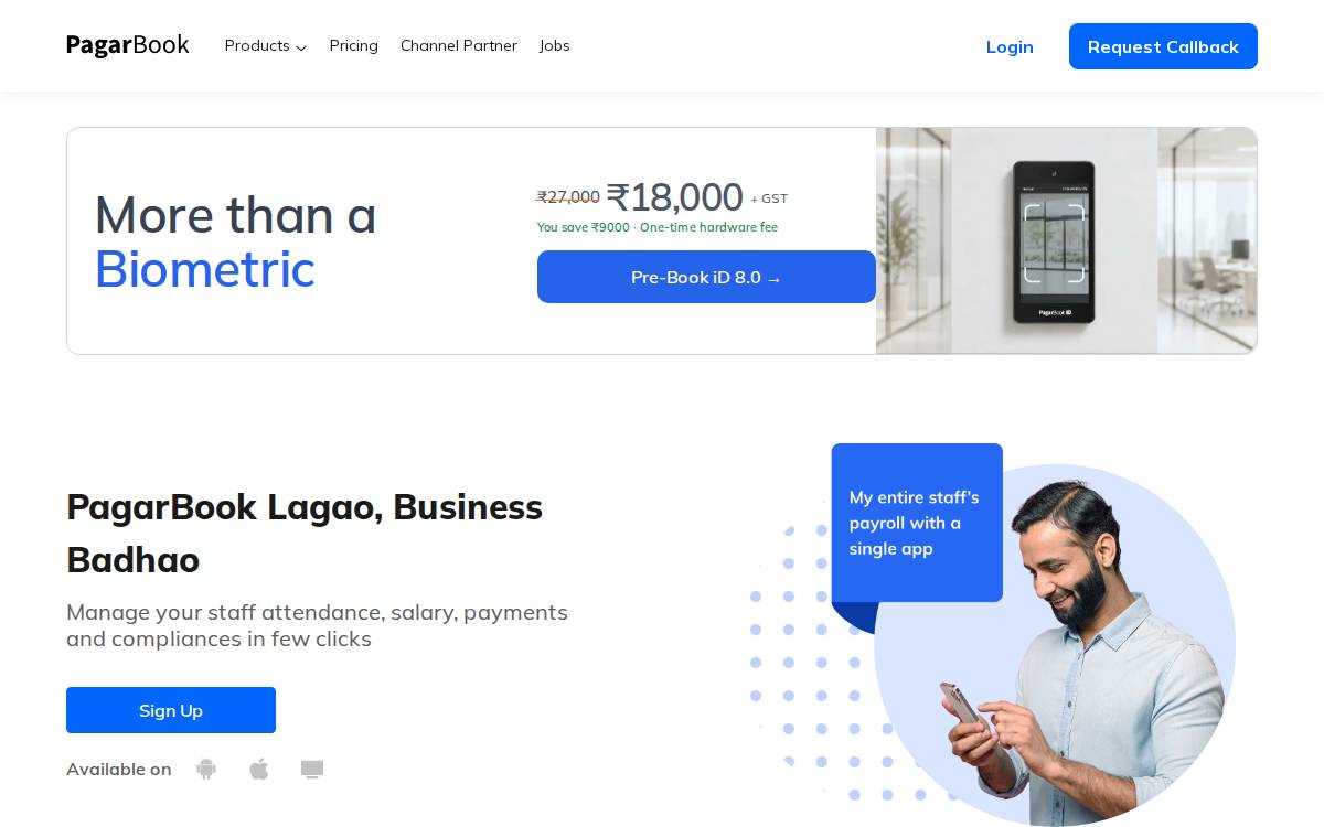 PagarBook website preview