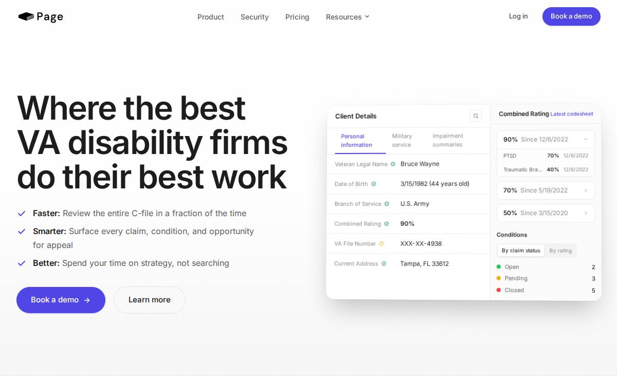 Page AI website preview