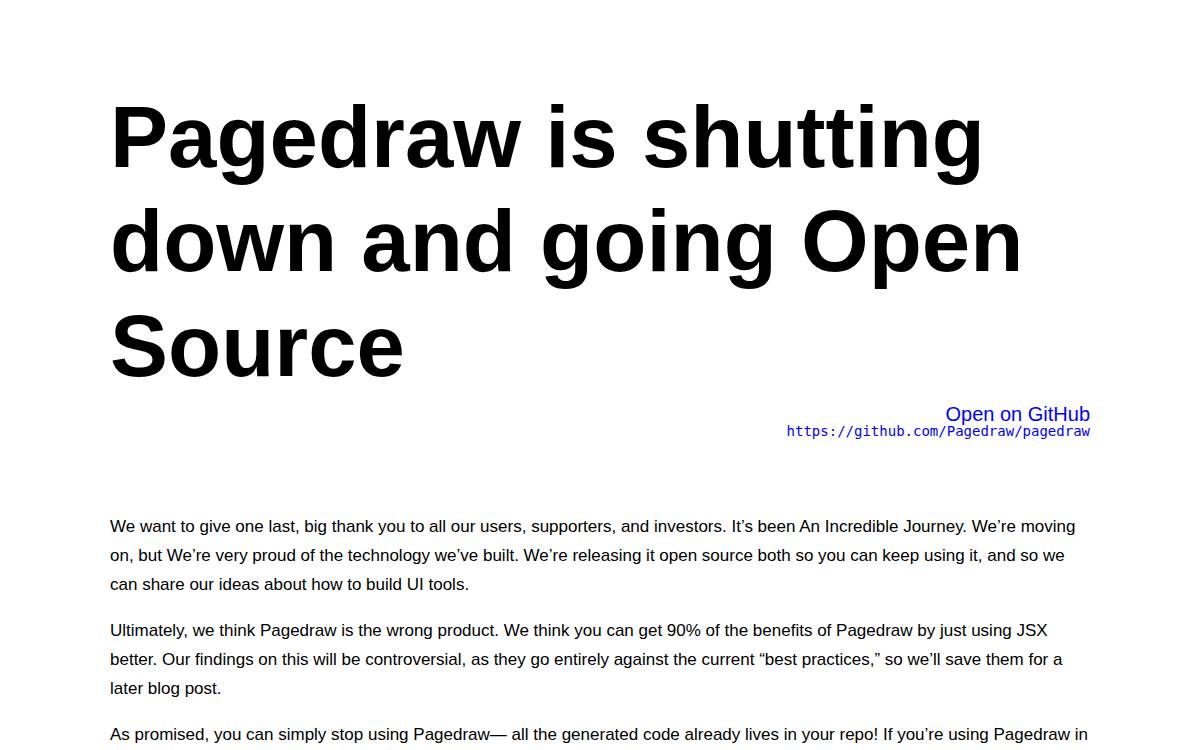 Pagedraw website preview