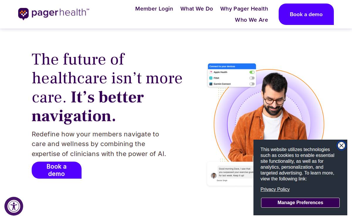 Pager website preview