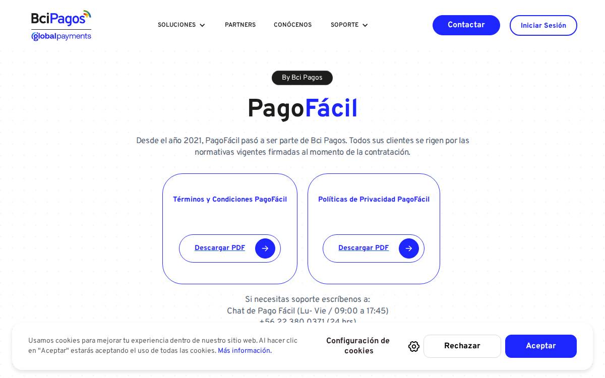 Pago Fácil website preview