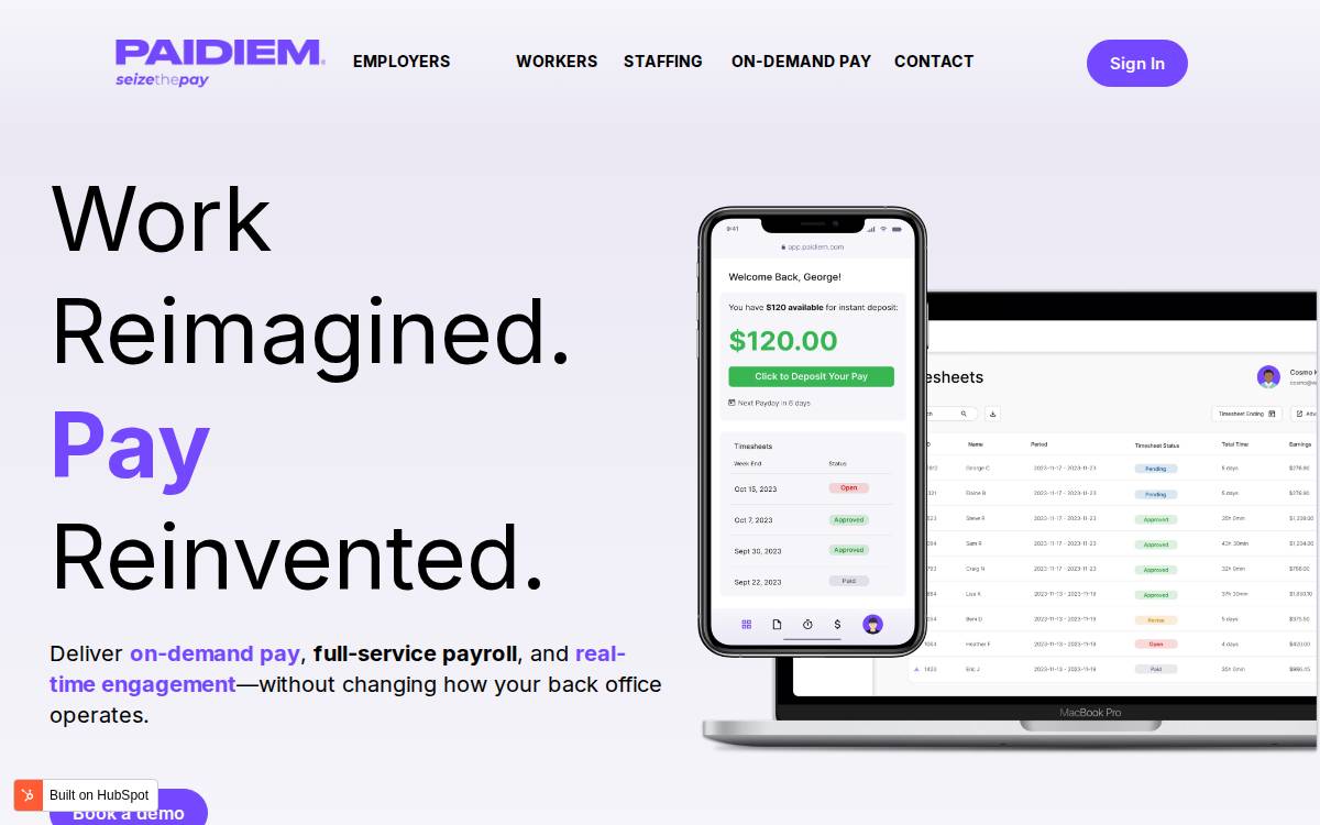 Paidiem website preview