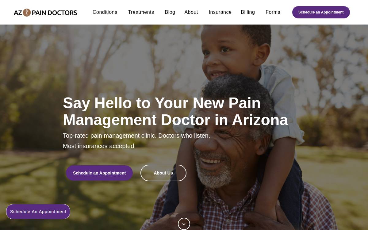 Pain Doctor website preview