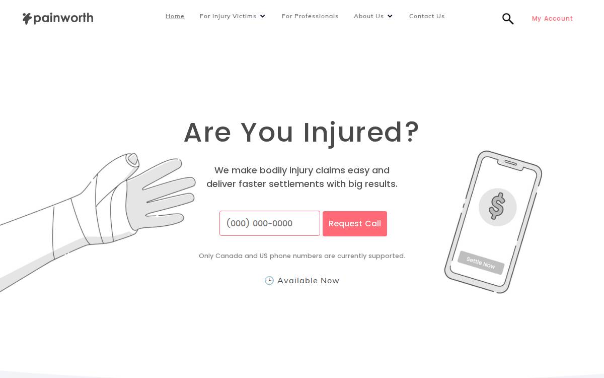 Painworth website preview