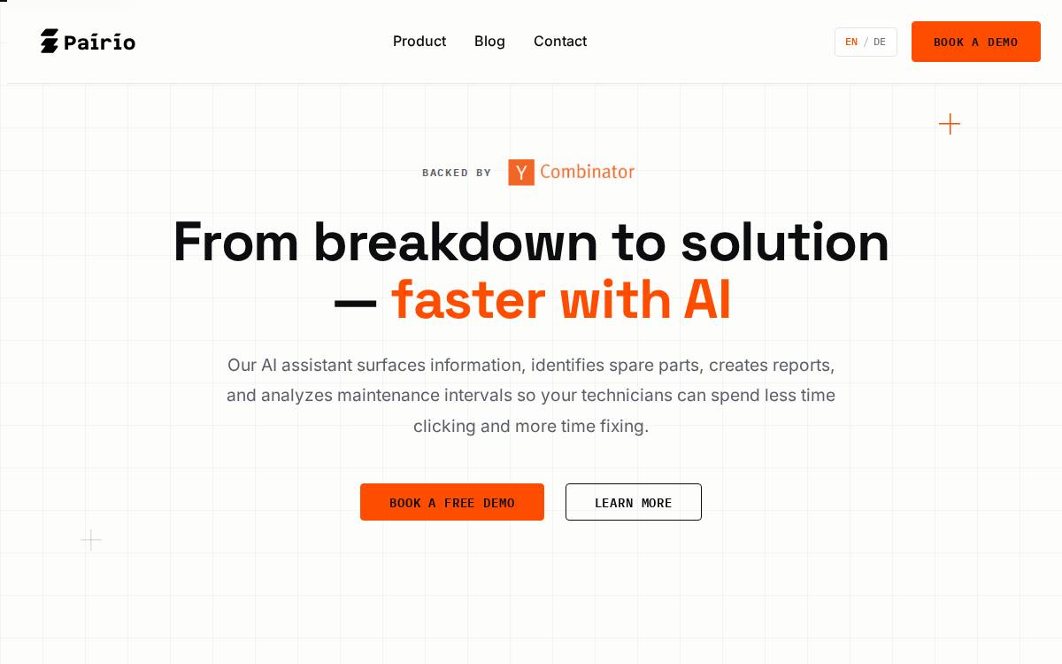 Pairio website preview