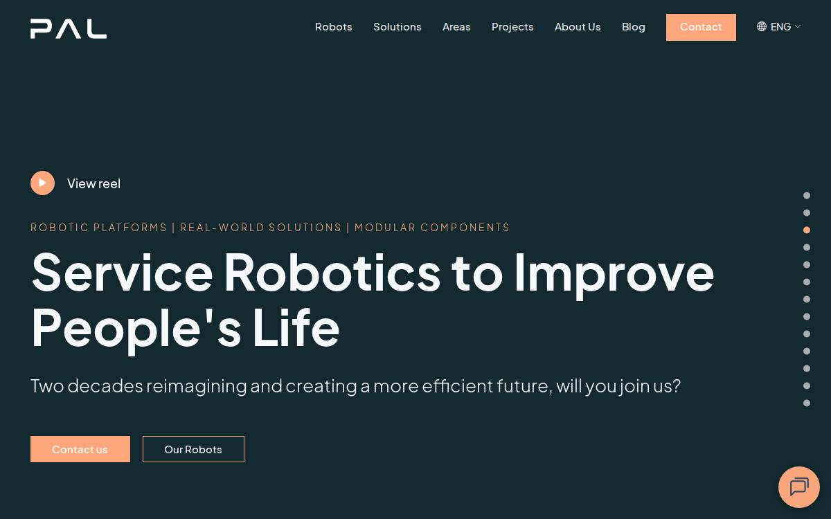 PAL Robotics website preview
