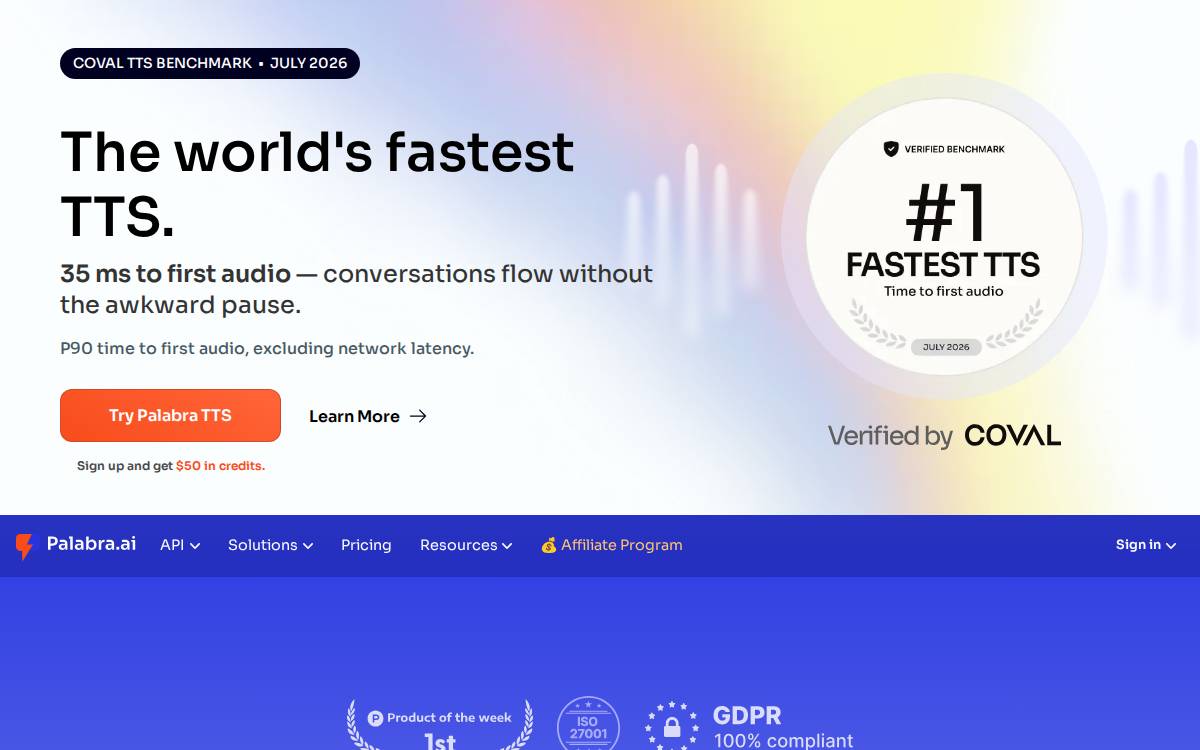 Palabra AI website preview