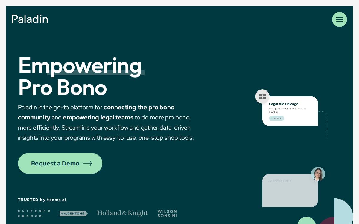 Paladin website preview
