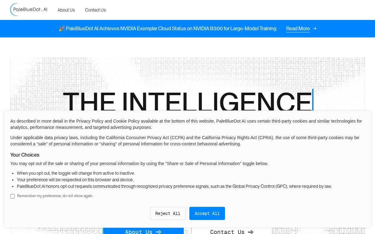 PaleBlueDot website preview