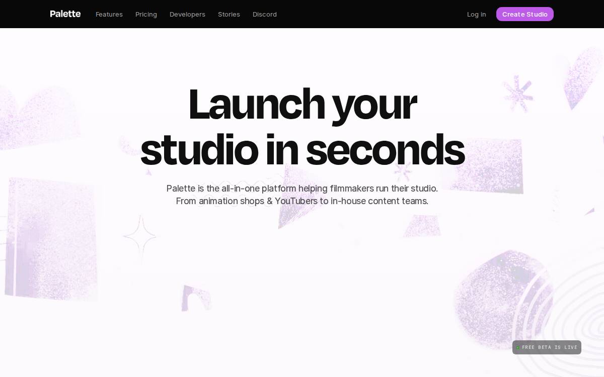 Palette website preview