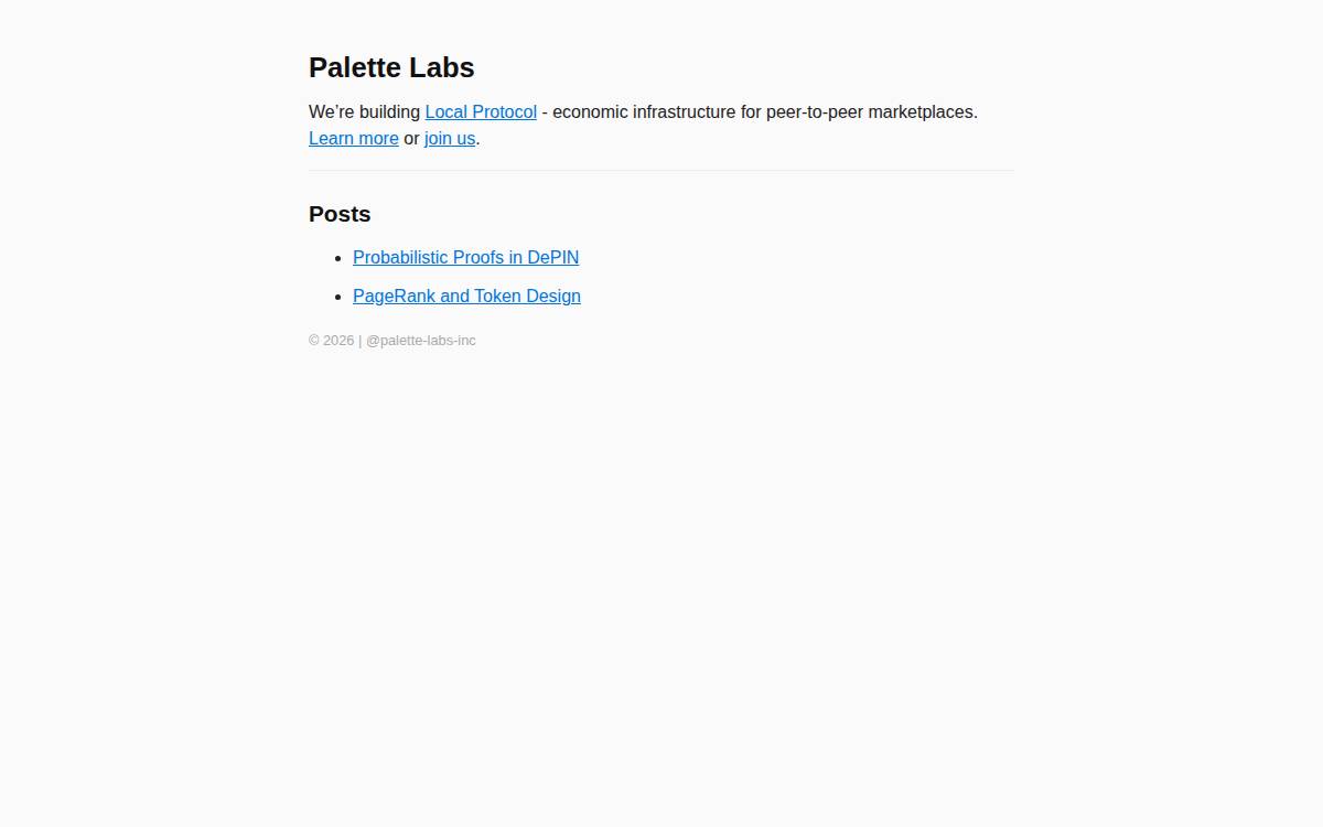 Palette Labs website preview