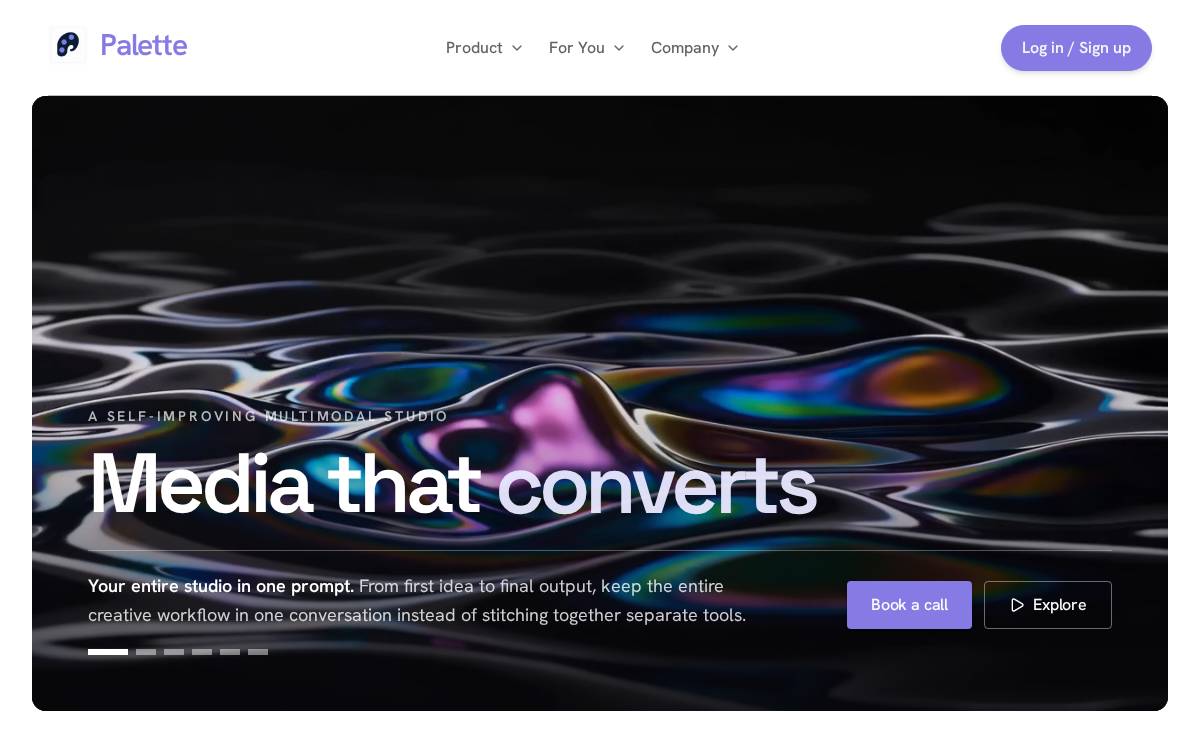Palette website preview