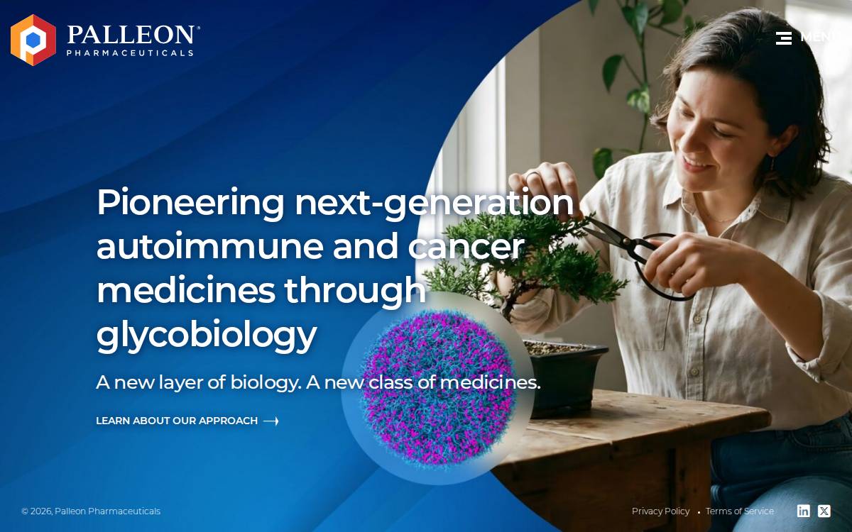Palleon Pharmaceuticals website preview