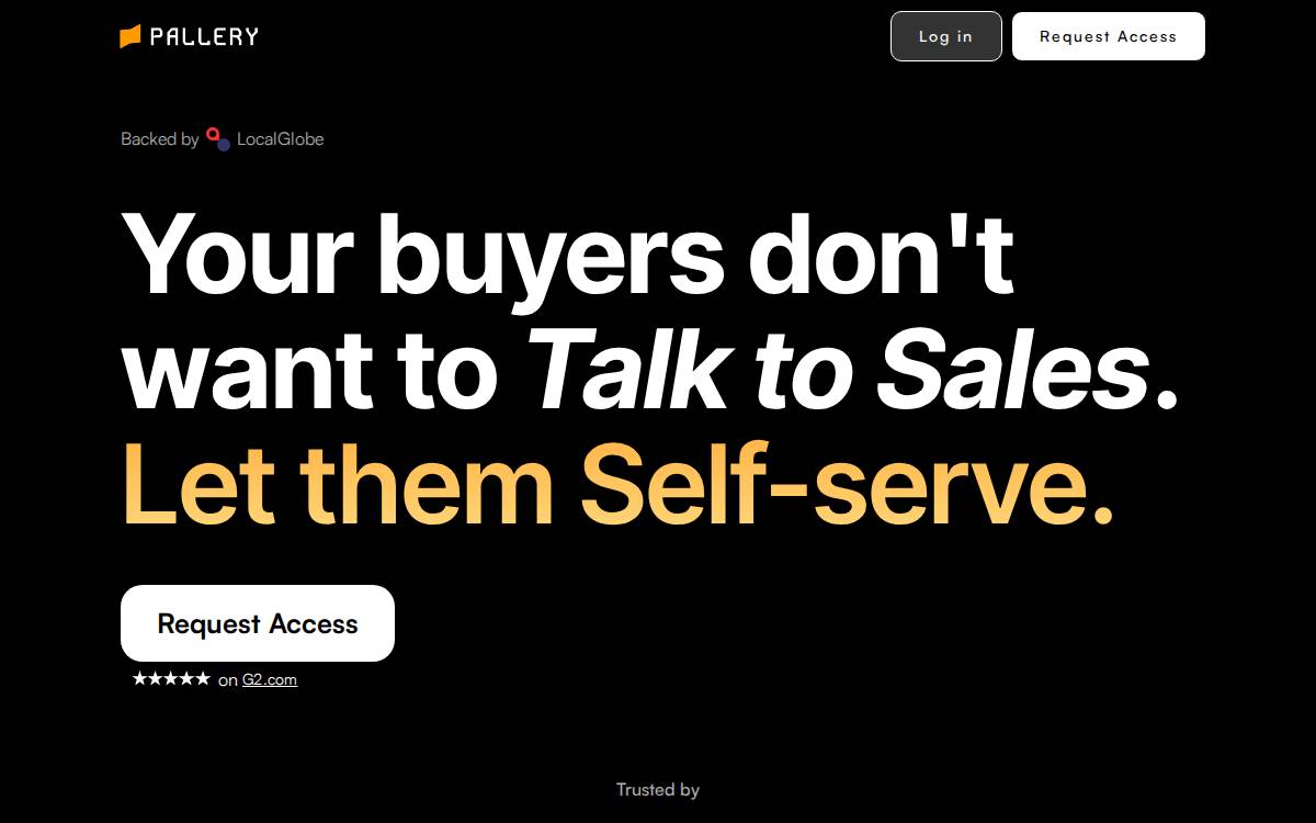 Pallery website preview