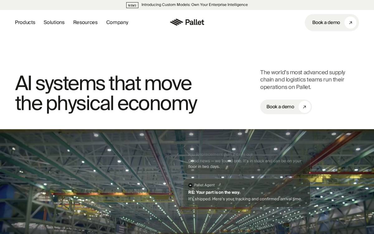 Pallet website preview