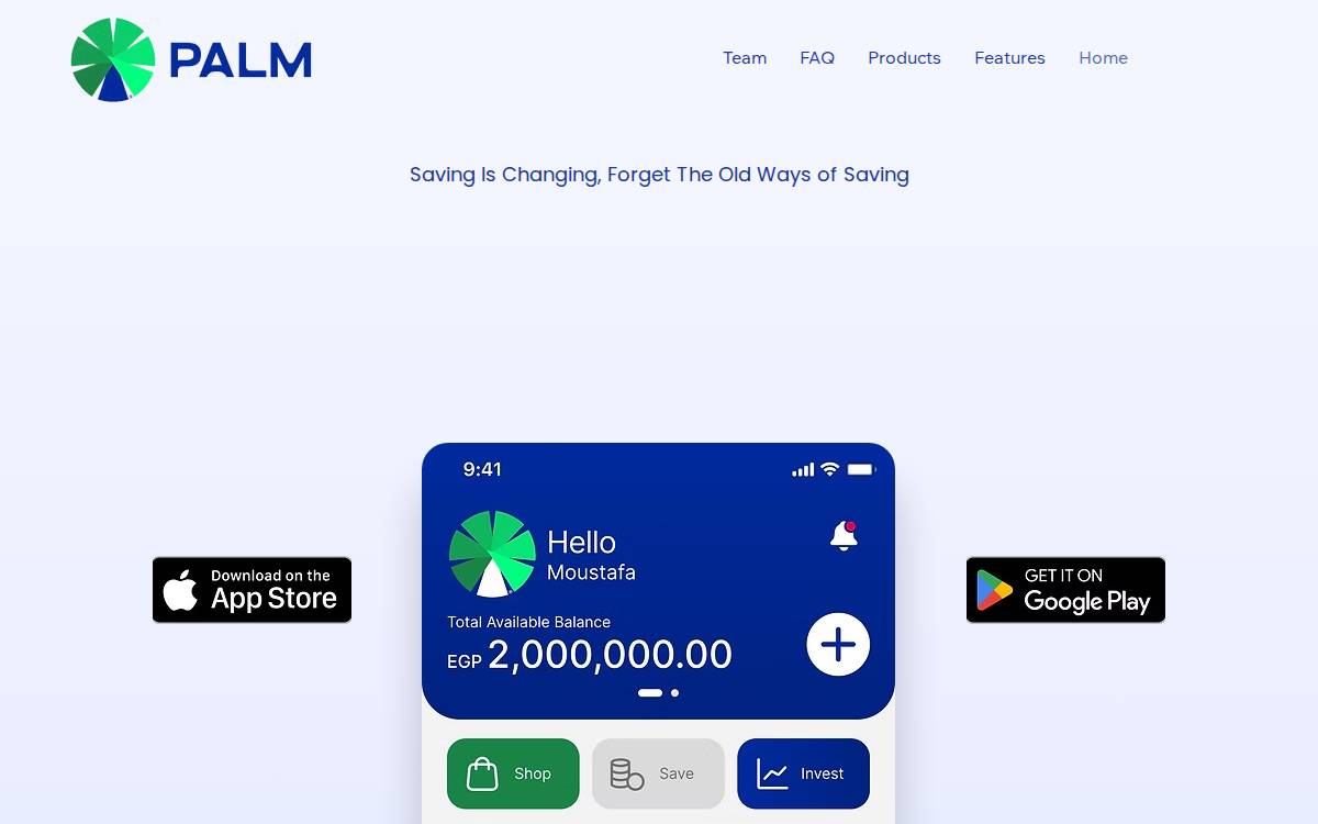 PALM website preview