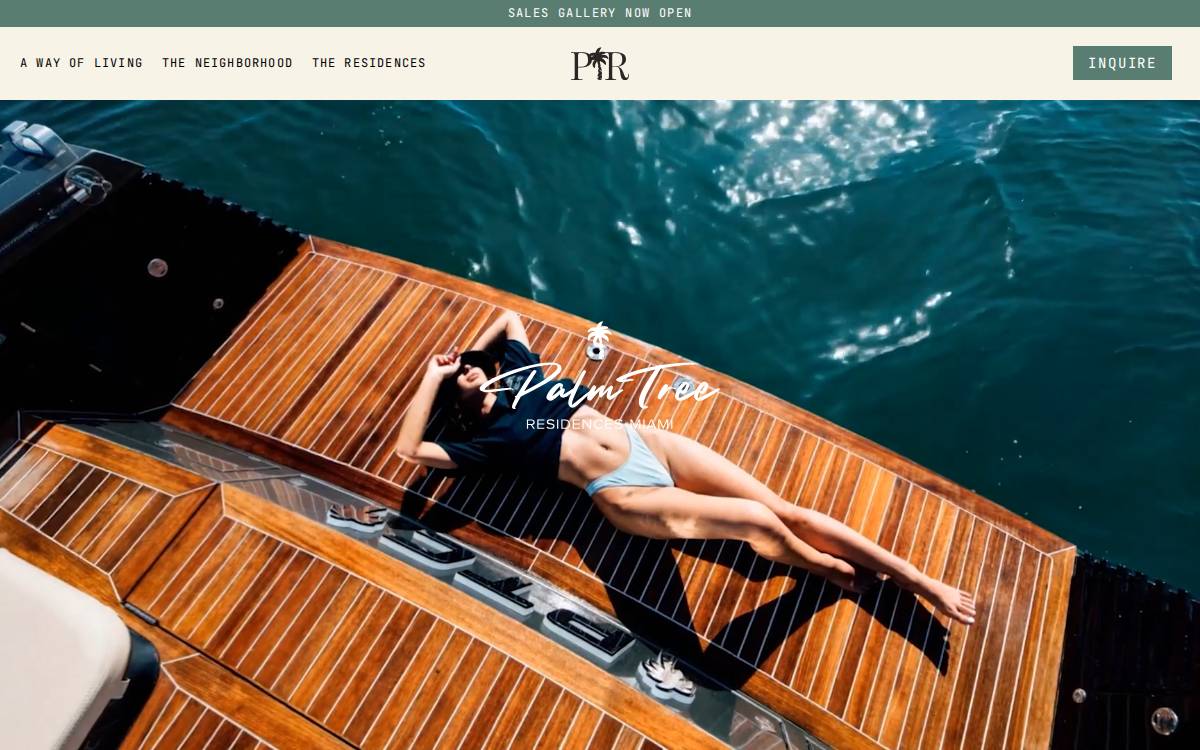 Palm Tree Residences Miami website preview