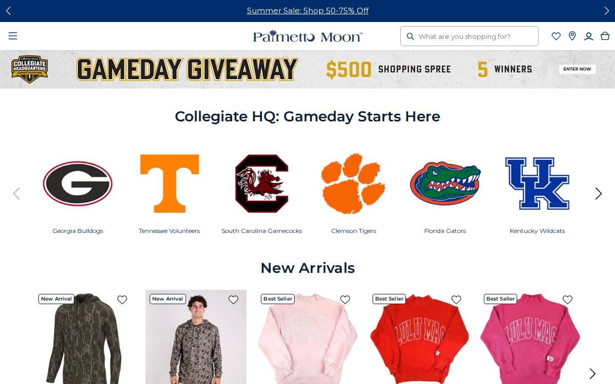 Palmetto Moon website preview