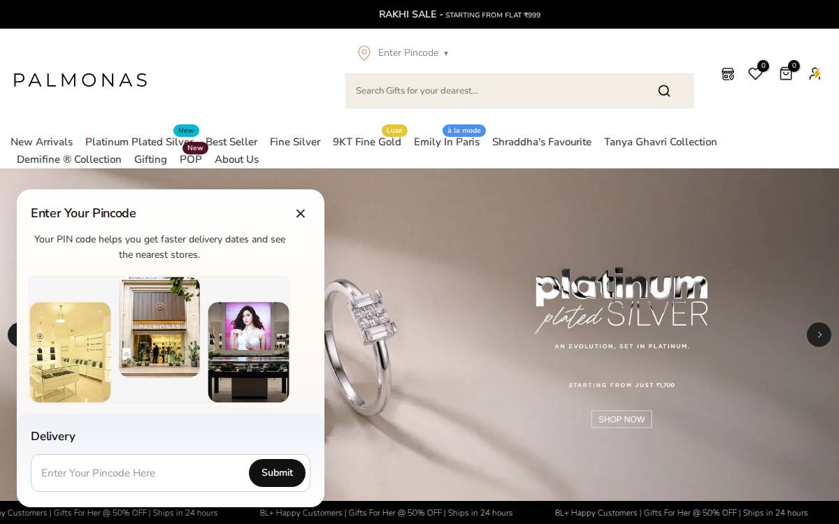 Palmonas website preview