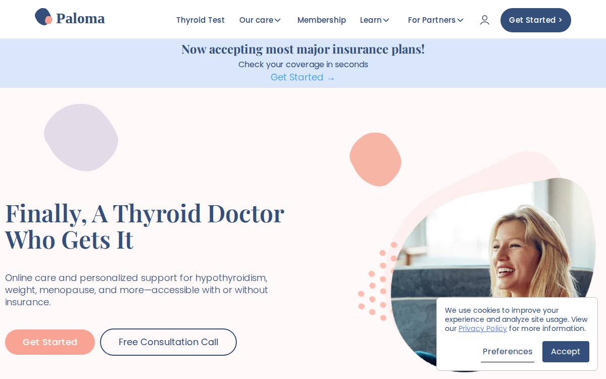 Paloma Health website preview