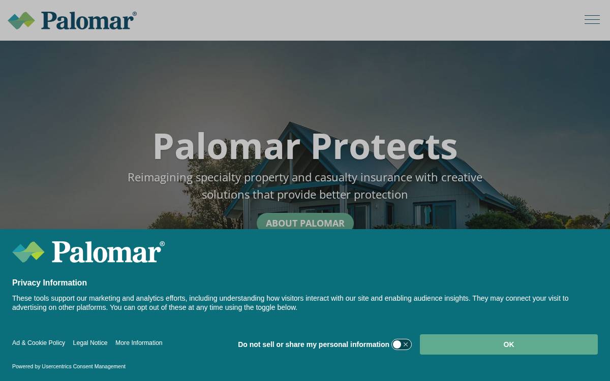 Palomarspecialty website preview
