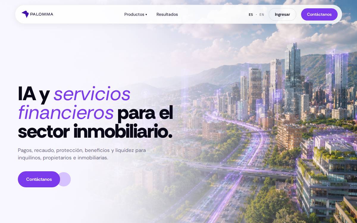 Palomma website preview