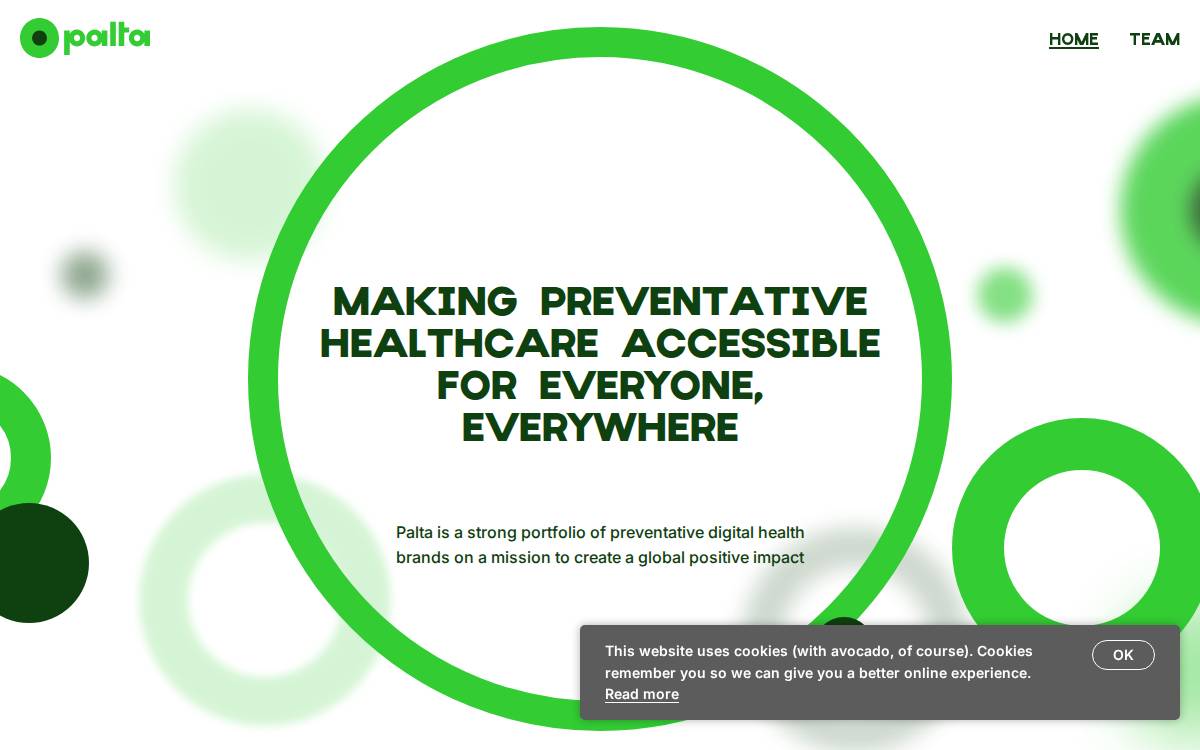 Palta website preview
