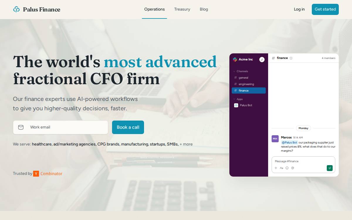 Palus Finance website preview