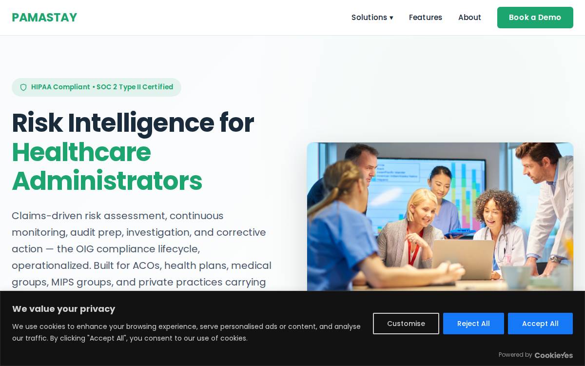 Pamastay Inc. website preview