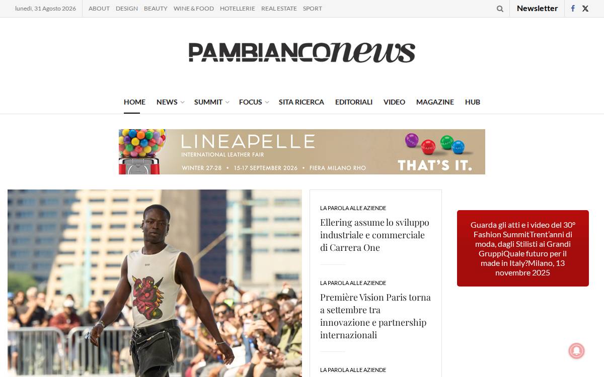 Pambianco website preview