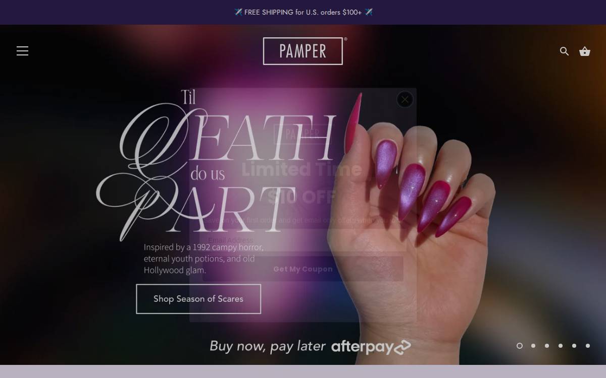 Pampernailgallery website preview