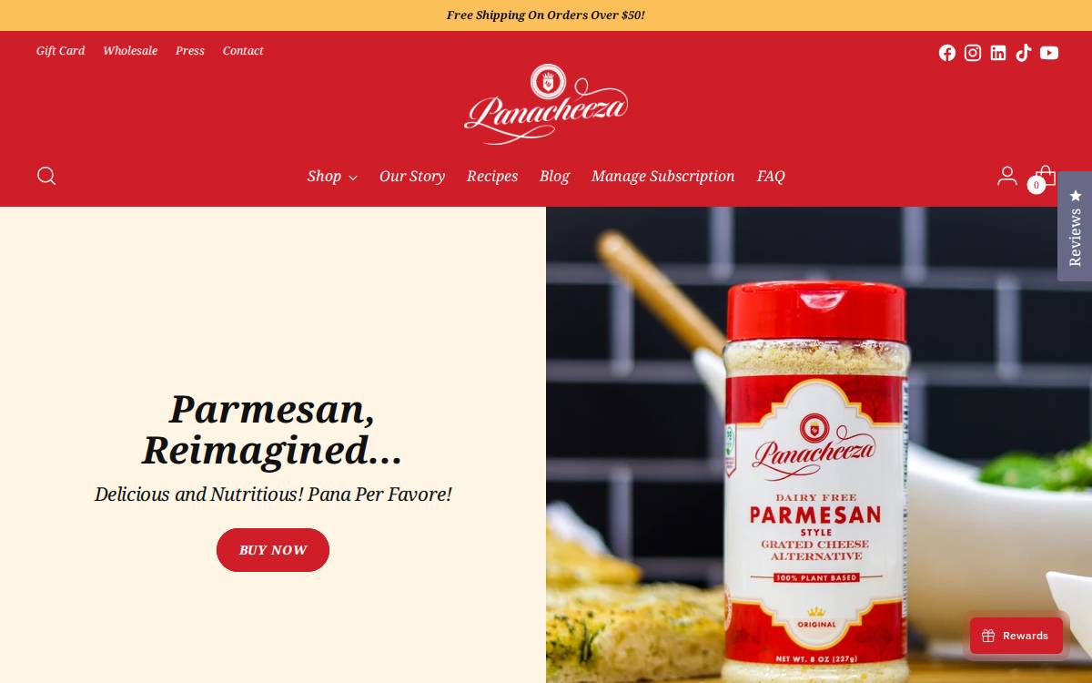Panacheeza website preview