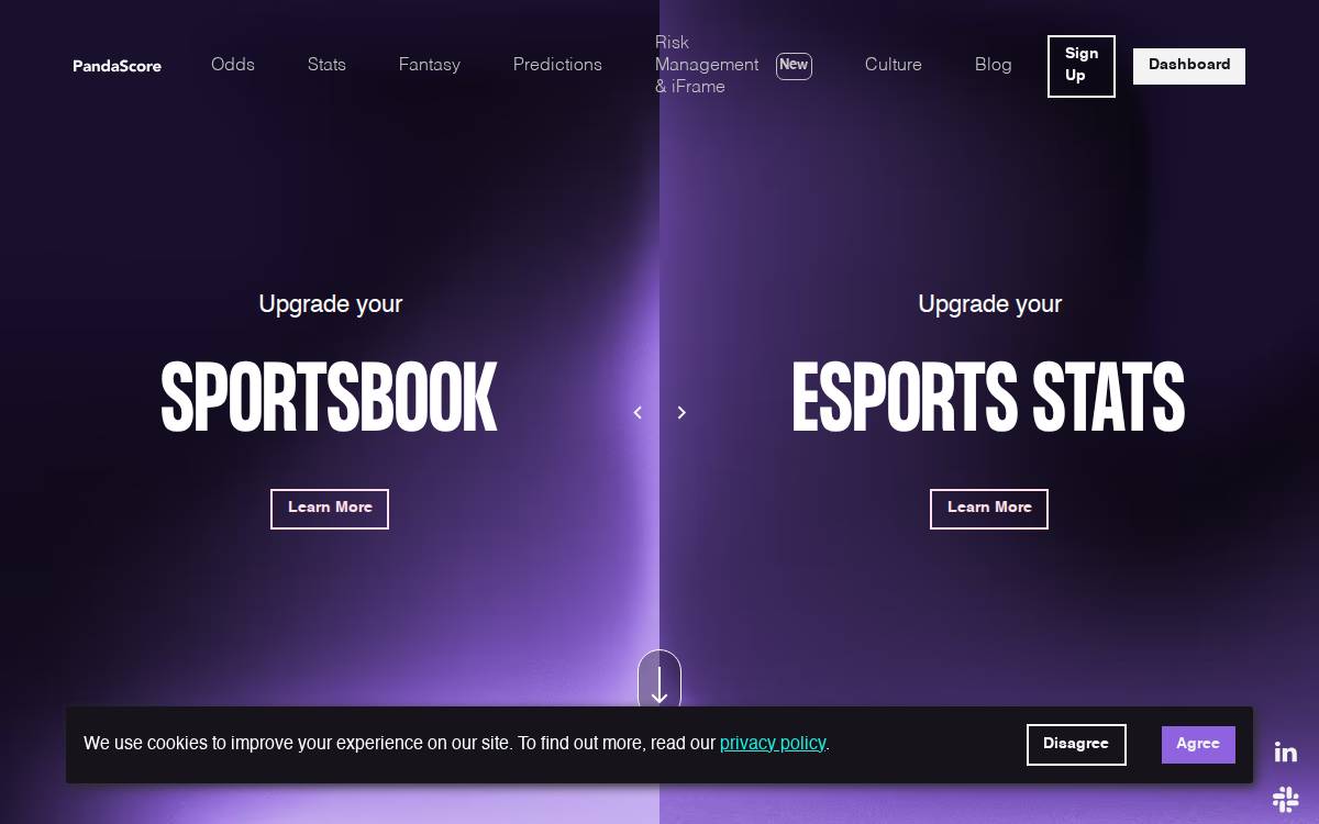 PandaScore list view website preview